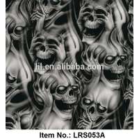 Water transfer film pva water transfer printing hydrographics, cubic printing film No. LRS053A skull