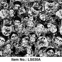 pva water transfer printing skull hydrographics cubic printing film liquid image No. LS030A