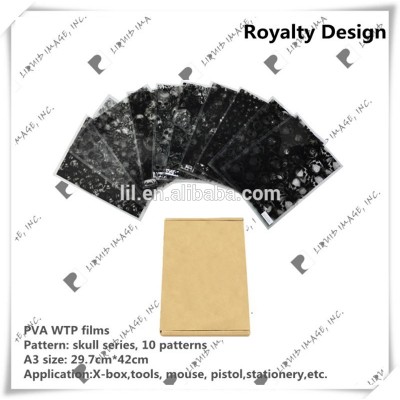 Royalty skull design water transfer printing film, hydrographics printing film No. LYH-FSS04 A3 size