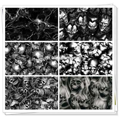 Royalty skull design water transfer printing film activator No. LYH-FSS04 A3 size